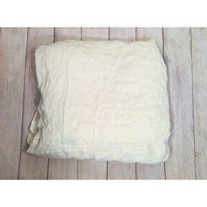 FISHER FINERY Beige Cream Queen Flat Sheet With Embroidery